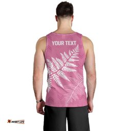 New Zealand Lawn Bowls Breast Cancer Personalized Men Tank Top Wrap-Around Silver Fern LT7
