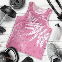 New Zealand Lawn Bowls Breast Cancer Personalized Men Tank Top Wrap-Around Silver Fern LT7