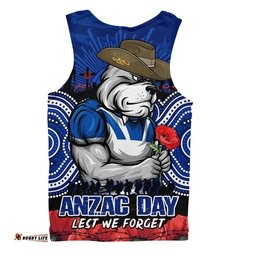 Canterbury-Bankstown Bulldogs Men Singlet Anzac Day Pride Of Service Eternal Memory