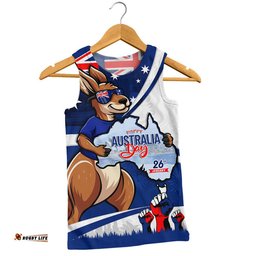 Australia Men Singlet Australia Day Aussie Kangaroo Pride Holiday