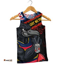 Adelaide Crows Men Singlet Lest We Forget Eternal Honor