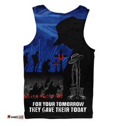 Australia Men Singlet Anzac Day United In Spirit For Those Served All Remember