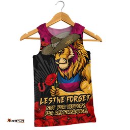 Brisbane Lions Men Singlet ANZAC Day Not For Victory For Remembrance