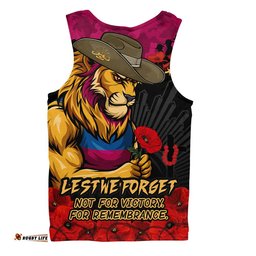 Brisbane Lions Men Singlet ANZAC Day Not For Victory For Remembrance