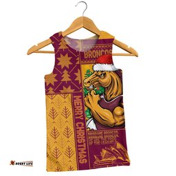 Brisbane Broncos Men Singlet Christmas Magic Knit Style Winter Glow