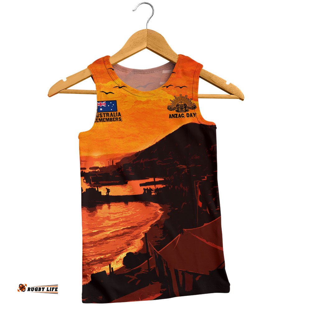 Australia Men Singlet Australia Remembers In Sacred Dawn