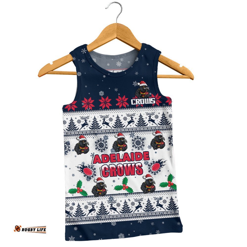 Adelaide Crows Men Singlet Special Ugly Christmas Holiday Footy Fans