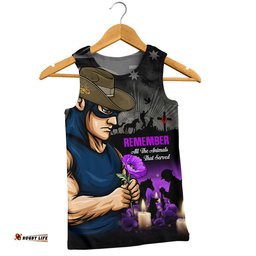 Carlton Men Singlet Anzac Day In Memory Of Animals That Served