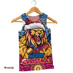 Brisbane Lions Men Singlet Ugly Christmas Knit Patterns Vintage Jersey