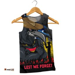 Adelaide Crows Men Singlet ANZAC Inspired Football Fan Memorial Design