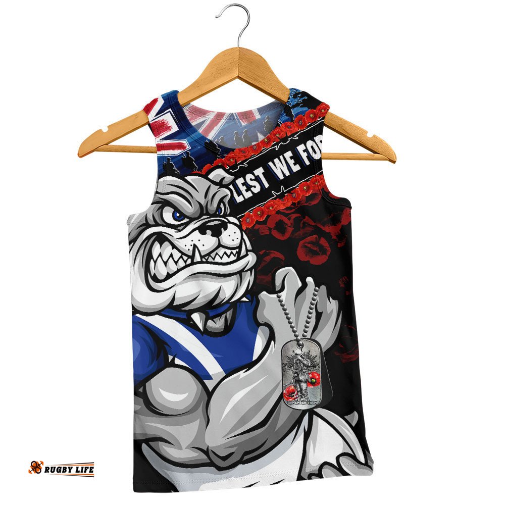 Canterbury-Bankstown Bulldogs Men Singlet Anzac Remembrance Of The Fallen
