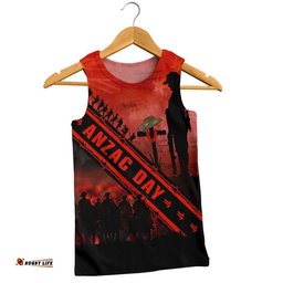 Australia Men Singlet Anzac Day Dawn Of Sacred Remembrance