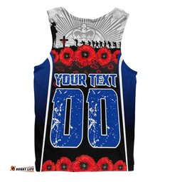 Canterbury-Bankstown Bulldogs Men Singlet Lest We Forget In Honor And Remembrance