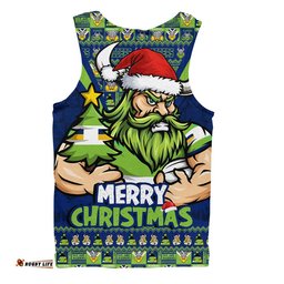 Canberra Raiders Men Singlet Merry Christmas Festive Spirit Edition