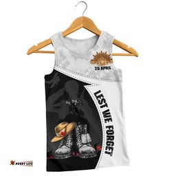 Australia Men Singlet Anzac Day Proud Remembrance Of Fallen Heroes