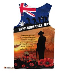 Australia Men Singlet Remembrance Day Australia Honour The Fallen