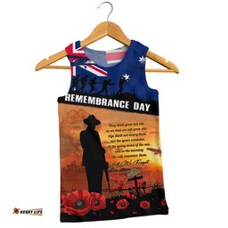 Australia Men Singlet Remembrance Day Australia Honour The Fallen