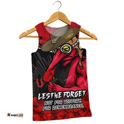 Essendon Men Singlet ANZAC Day Not For Victory For Remembrance