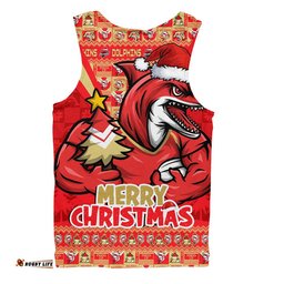 Redcliffe Dolphins Men Singlet Merry Christmas Festive Spirit Edition
