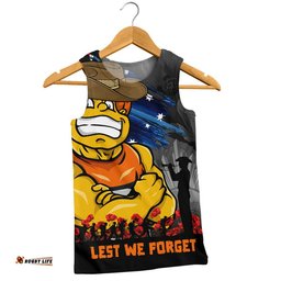 GWS GIANTS Men Singlet ANZAC Inspired Football Fan Memorial Design