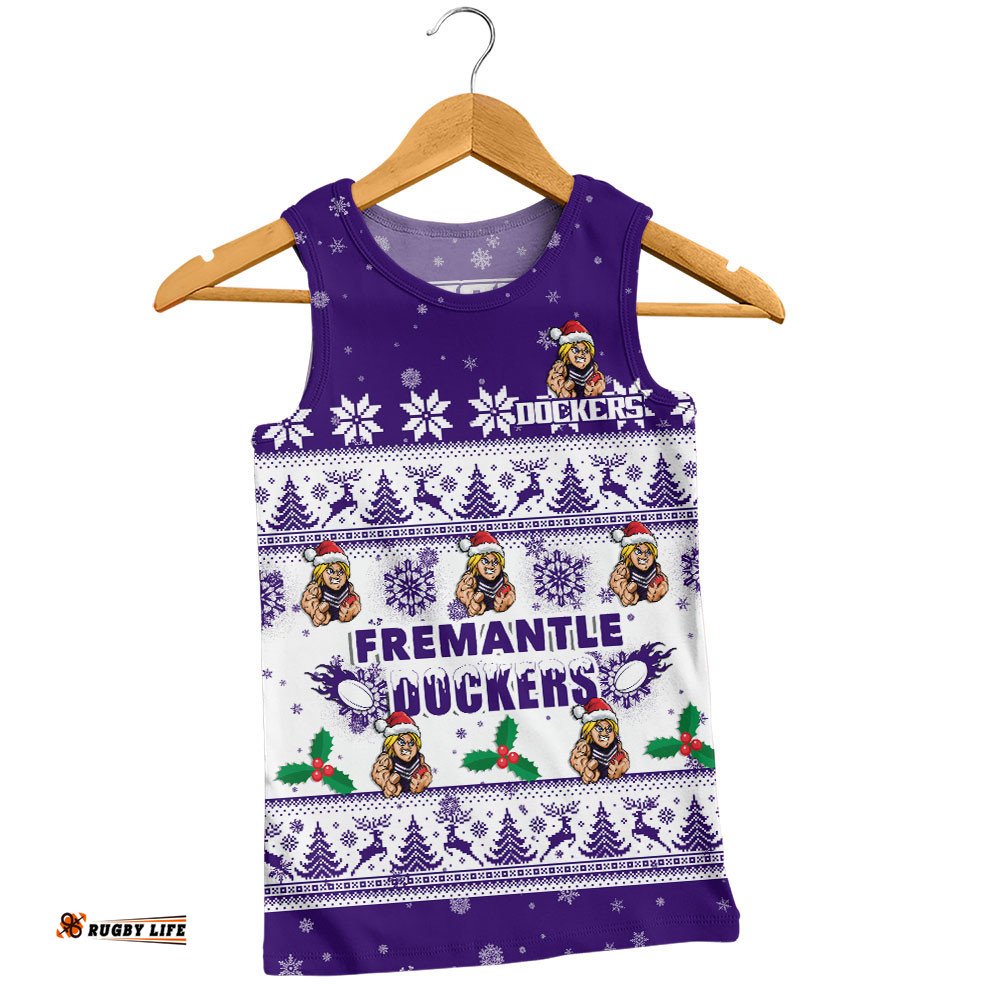 Fremantle Men Singlet Special Ugly Christmas Holiday Footy Fans