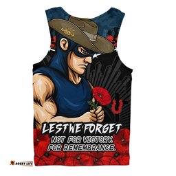 Carlton Men Singlet ANZAC Day Not For Victory For Remembrance