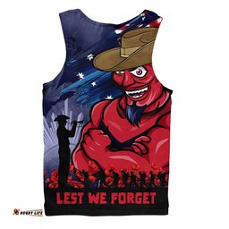 Melbourne Men Singlet ANZAC Inspired Football Fan Memorial Design