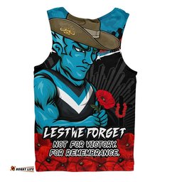 Port Adelaide Men Singlet ANZAC Day Not For Victory For Remembrance
