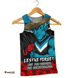 Port Adelaide Men Singlet ANZAC Day Not For Victory For Remembrance