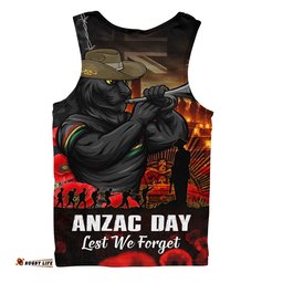 Penrith Panthers Men Singlet Anzac Day Rising Dawn Ceremony Lest We Forget Courage