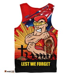 Gold Coast SUNS Men Singlet ANZAC Day Honour And Football Legacy