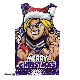 Fremantle Men Singlet Ugly Christmas Knit Patterns Vintage Jersey