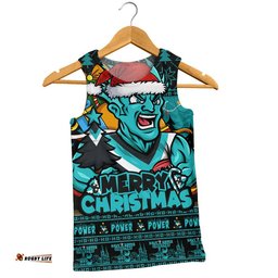 Port Adelaide Men Singlet Festive Holiday Merry Christmas Vibe