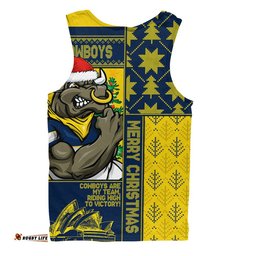 North Queensland Cowboys Men Singlet Christmas Magic Knit Style Winter Glow