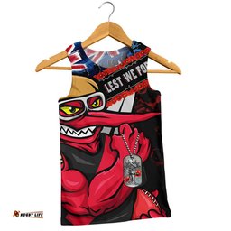 Essendon Men Singlet Lest We Forget Eternal Honor