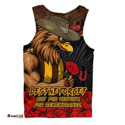Hawthorn Men Singlet ANZAC Day Not For Victory For Remembrance