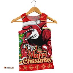 Redcliffe Dolphins Men Singlet Merry Christmas Game Day Knit Style Team Edition