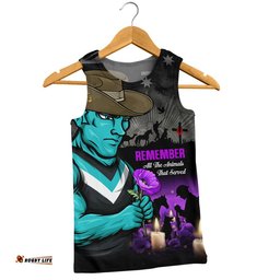 Port Adelaide Men Singlet Anzac Day In Memory Of Animals That Served