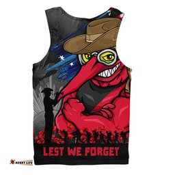 Essendon Men Singlet ANZAC Inspired Football Fan Memorial Design