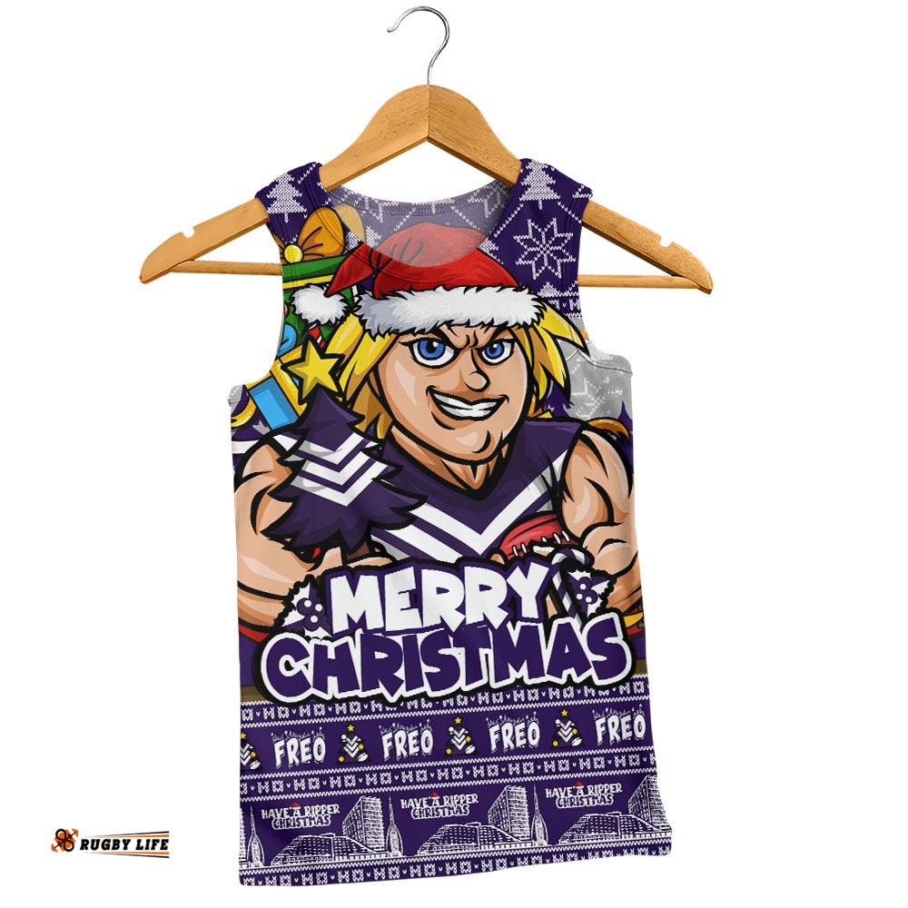 Fremantle Men Singlet Festive Holiday Merry Christmas Vibe