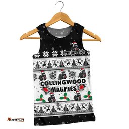 Collingwood Men Singlet Special Ugly Christmas Holiday Footy Fans