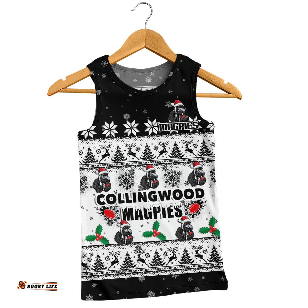 Collingwood Men Singlet Special Ugly Christmas Holiday Footy Fans