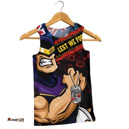 Melbourne Storm Men Singlet Anzac Remembrance Of The Fallen