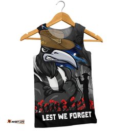 Collingwood Men Singlet ANZAC Inspired Football Fan Memorial Design