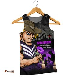 Fremantle Men Singlet Anzac Day In Memory Of Animals That Served
