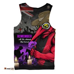 Essendon Men Singlet Anzac Day In Memory Of Animals That Served