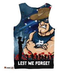 Carlton Men Singlet ANZAC Inspired Football Fan Memorial Design