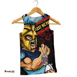 Gold Coast Titans Men Singlet Anzac Remembrance Of The Fallen