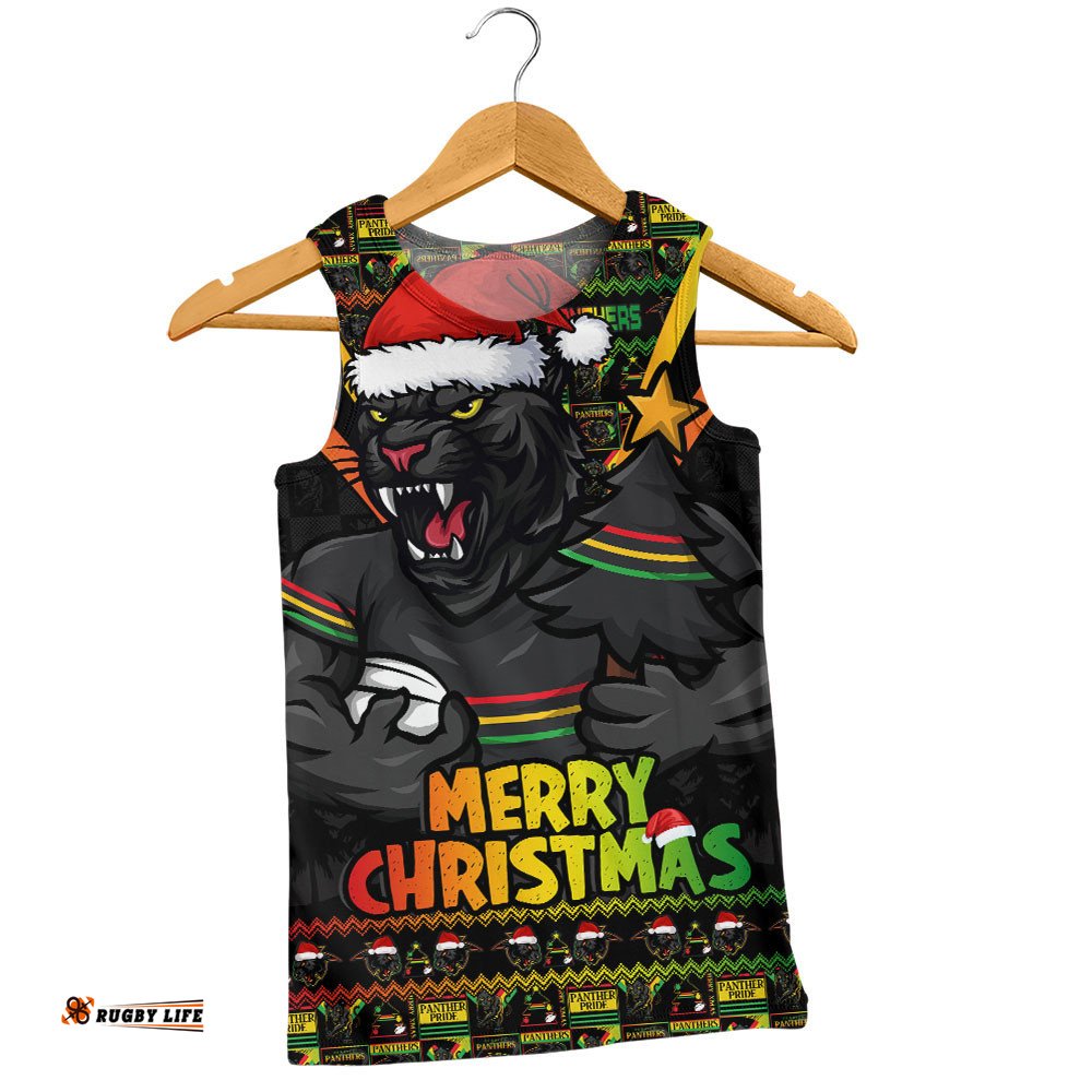 Penrith Panthers Men Singlet Merry Christmas Festive Spirit Edition