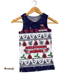 Melbourne Men Singlet Special Ugly Christmas Holiday Footy Fans
